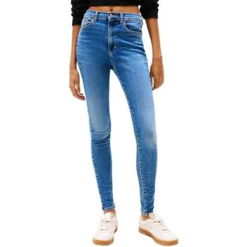 Jean skinny bleu foncé haute taille