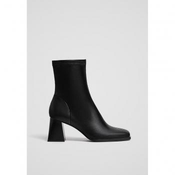 Stradivarius Women's Black Mid-Heel Boots with Stretch Size 6