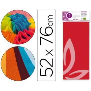 Pacote de Papel Seda Vermelho 52x76cm