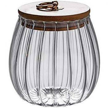 Stylish Airtight Glass Jar for Coffee and Nuts with Easy-Grasp Handle