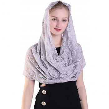 Mantille noire pour église, version grise