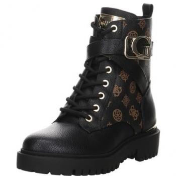 Botas Altas Guess Orana Anfibio 4G Logo Peony Cuero Marrón