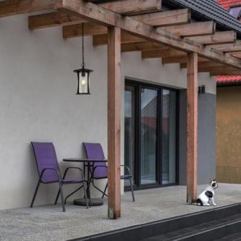 Lámpara de pared LED exterior Up Down negro mate