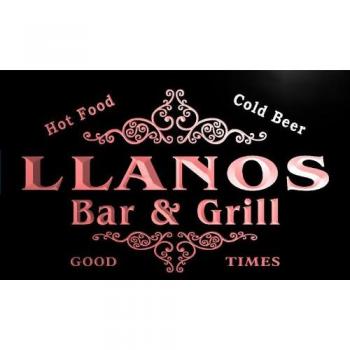 Bar & Grill Neonwerbung – LLANOS Family Home Beer