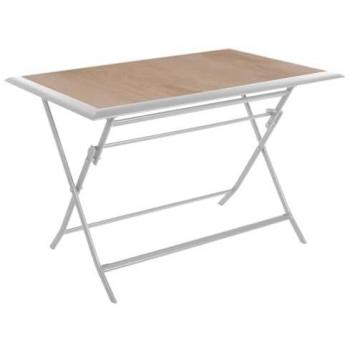 Mesa Jardín Azua-Lúpulo Blanca Plegable Asientos Cuatro