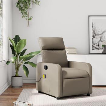 VidaXL Massagesessel Cappuccino-Braun Kunstleder