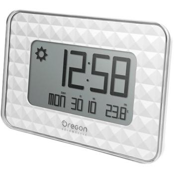 Orologio Digitale da Muro Oregon Scientific JW208 con Previsioni Meteo, Bianco