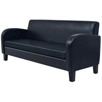 Mid-Century Modern Black Sofa