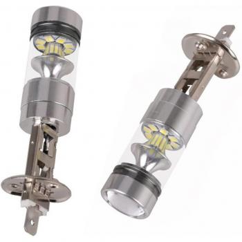 H1 LED Fog Light Bulb 100W 12-24V 2 Pack