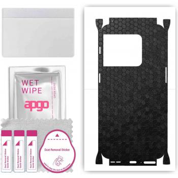 Cinta Protectora Apgo para OnePlus 10 Pro: Capa Total de Foil con Patrón de Panal Oscuro