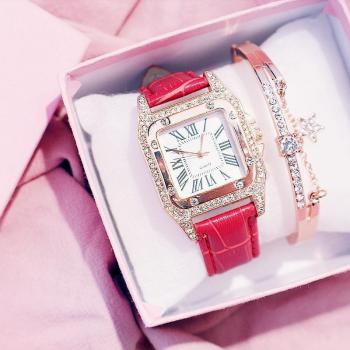 Starry Square Dial Ladies Quartz Watch