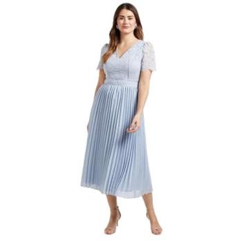 Blue Lace Midi with Pleats – Wallis Women’s 18