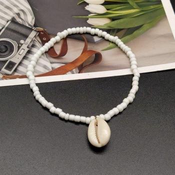 Brazalete de pierna bohemio con cuentas arcoíris