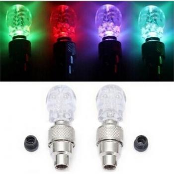 Motorbike and Car LED Flash Light Valve Caps (2PCS)