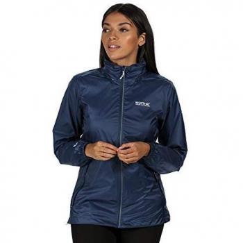 Chaqueta Regatta Corinne IV Impermeable para Mujer, Forrada en Rejilla, Capucha, Talla 18, Denim Oscuro