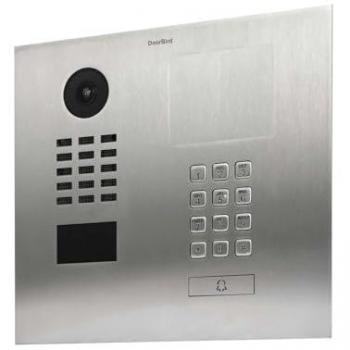 Portier Vidéo IP PoE Doorbird D2101KH-V2-EP avec Panneau d'information gravable et Support encastré