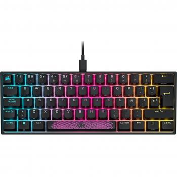 Corsair K65 RGB MINI 60% Teclado Mecánico Gaming USB QWERTY Inglés, Español Negro