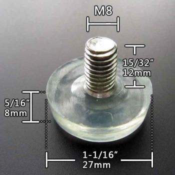 Almohadillas deslizantes para patas de muebles, ajustables, 4 unidades, diámetro 18mm y 27mm