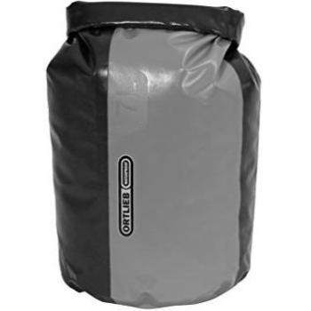 Ortlieb's PD350 Medium Weight Dry Bag, black and slate, measuring 19 x 19 x 25 cm and holding 7 liters