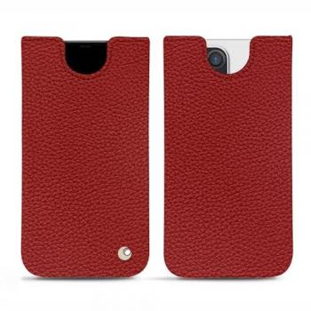 Pochette en cuir rouge pour iPhone 13 Pro Max