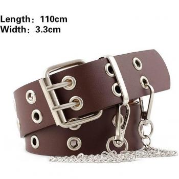 Ceinture en Cuir avec Chaîne pour Femme Harajuku