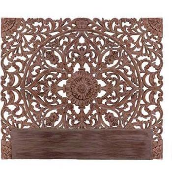 Tête de lit bois marron 160cm design Serena