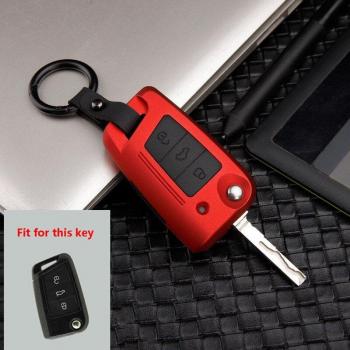 Key Fob Case Cover in ABS Carbon Fiber for VW Polo Golf 7 GTI MK7 Tiguan MK2 Skoda Octavia A7 Kodiaq Karoq SEAT