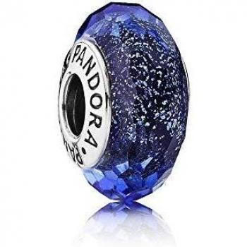 Cristal de Murano Pandora facetado azul