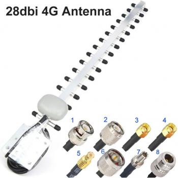 4G Antenne Yagi 28dBi LTE SMA BNC TNC RP SMA Männlich Outdoor Booster Verstärker Modem RG58 1,5 m
