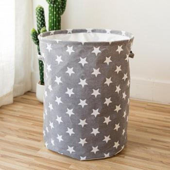 Foldable Cotton and Linen Star Toy Storage Basket