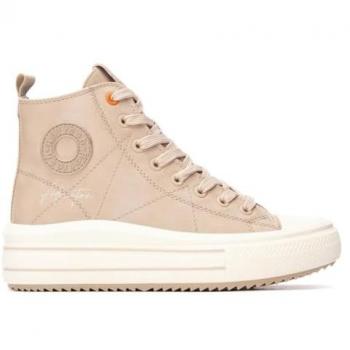 Zapatilhas Femininas Refresh Cano Alto Bege