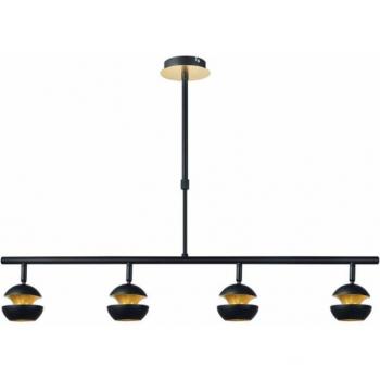Fabrilamp Beethoven 4 Luci Lineare Nero Oro