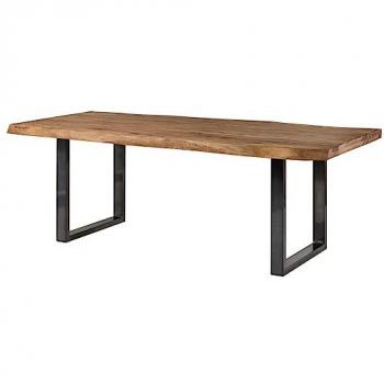 Tavolo da pranzo Freeform 5 in legno di sheesham con gambe antracite 180x90 cm