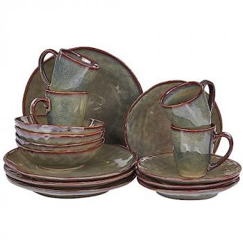 Stone Texture 16-Piece Dining Set for 4 People