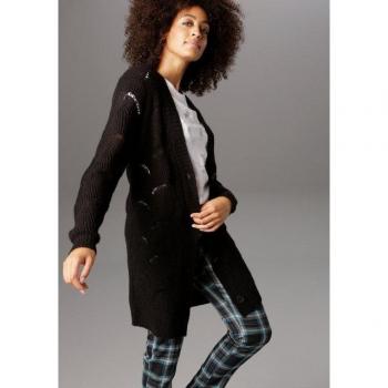 Damen Longstrickjacke ANISTON SELECTED mit V-Ausschnitt