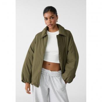 Stradivarius Khaki Steppjacke Größe S