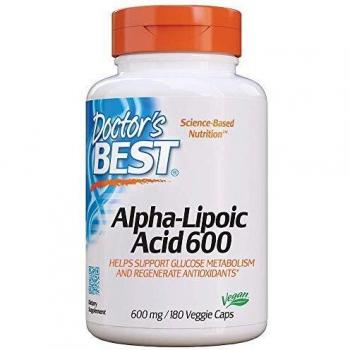 Doctor's Best Acide Alpha-Lipoïque Végétarien 600 mg 180
