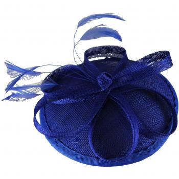 Royal Blue Hessian Mini Disc Hat Carrier