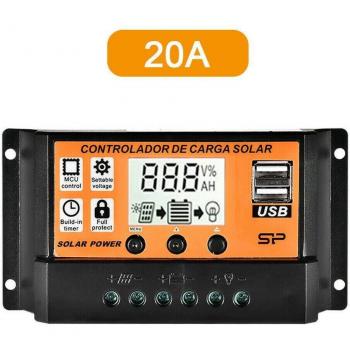 12V Dual USB Solar Charge Controller with LCD, Model X9H4
