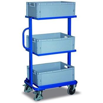 Chariot 200kg Open Frame 3 Eurobakken 600x400mm Ral5010