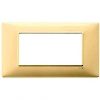 Carte VIMAR 4‑Module Technopolymère Crème (Plat)