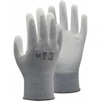 ESD Safe PU Palm Coated Work Gloves with Carbon Liner