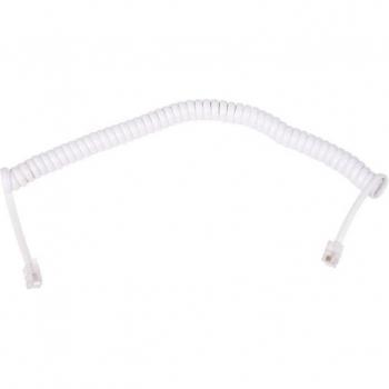 Câble téléphonique blanc extensible RJ9 4P4C 4,9 ft