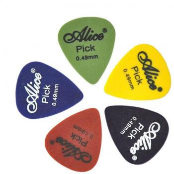 Alice AP-T 0.49mm Guitar Picks, 100pcs, Delrin, Mixed Colors