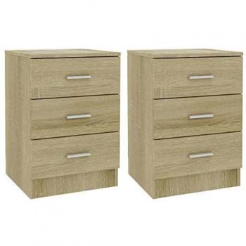 VidaXL Nightstands 2 pcs Sonoma Oak 38x35x56 cm Engineered Wood
