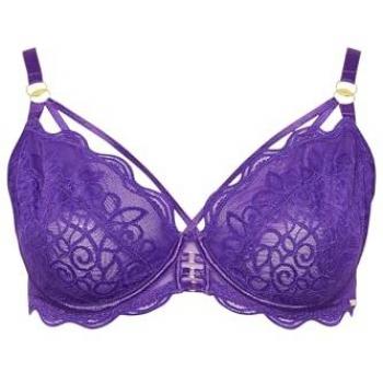 42D Purple Swirl Lace Strap Bra with Underwire