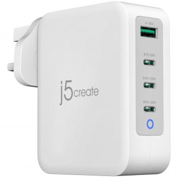 J5create JUP43130F-FN 130W GaN USB-C 4-Port Charger