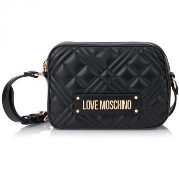 Love Moschino Cross Body Bag Black ONE SIZE Quilted Black Ecoleather Shoulder Bag