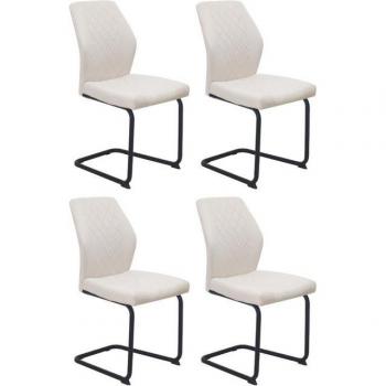 DALLAS Freischwinger, 4er Set, Samtvelours, ergonomisch