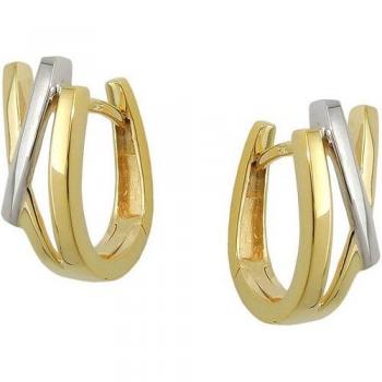 Gallay Klappcreolen Paar – 15×7 mm, 9 kt Gold